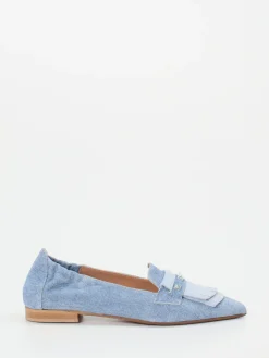 – Loafer aus Veloursleder in Denim-Optik-Donna Carolina