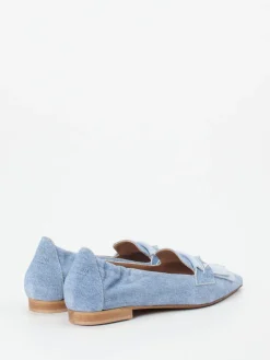 – Loafer aus Veloursleder in Denim-Optik-Donna Carolina