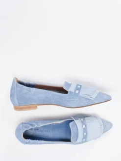 – Loafer aus Veloursleder in Denim-Optik-Donna Carolina