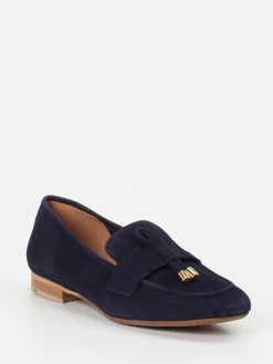 – Loafer aus Veloursleder Dunkel-Donna Carolina Outlet