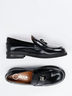 – Loafer aus Hochglanzleder-Donna Carolina Discount