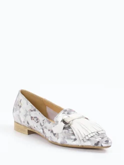 – Loafer aus Metallicleder-Donna Carolina Clearance