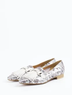 – Loafer aus Metallicleder-Donna Carolina Clearance