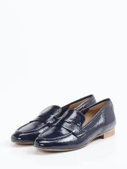 – Loafer aus Lackleder Dunkel-Donna Carolina