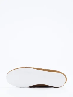 – Schnürschuhe aus Veloursleder Cognac-Donna Carolina Clearance