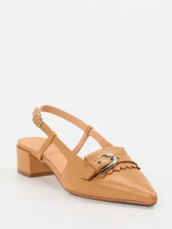 – Slingback-Pumps aus Kalbleder cognacfarben-Donna Carolina Best