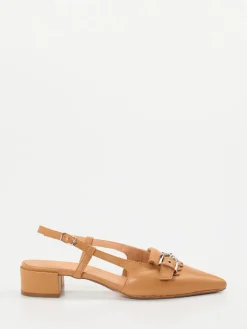 – Slingback-Pumps aus Kalbleder cognacfarben-Donna Carolina Best