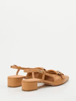 – Slingback-Pumps aus Kalbleder cognacfarben-Donna Carolina Best