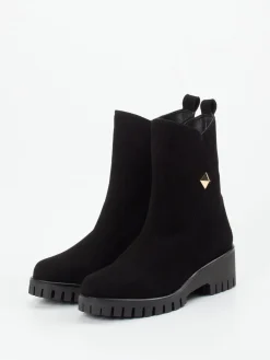 – Stiefelette aus Veloursleder-Donna Carolina New