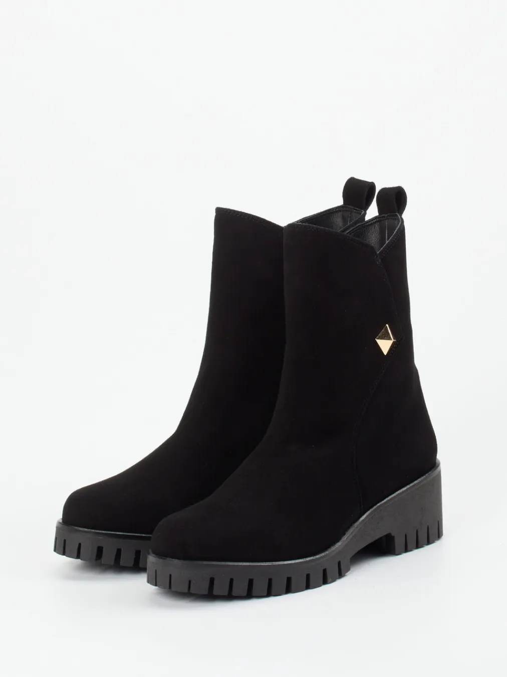 – Stiefelette aus Veloursleder-Donna Carolina New