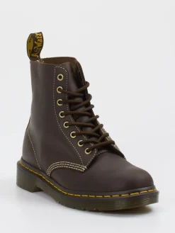 – Combat Boots aus Kalbleder Dunkel-Dr. Martens