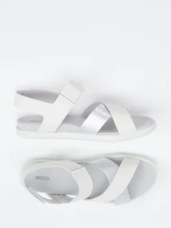 – Komfortsandale aus Kalbleder Off-White-Ecco New