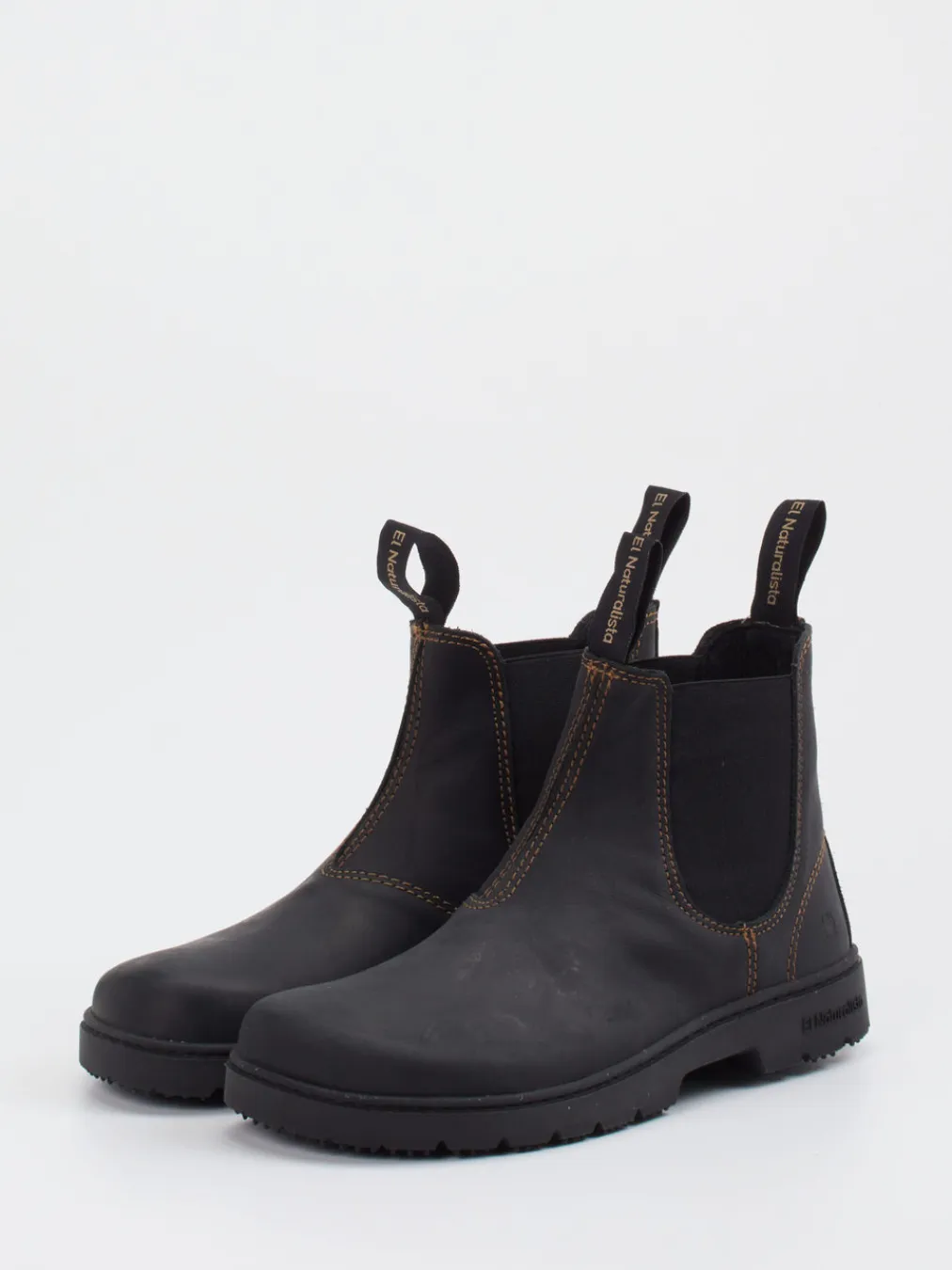 – Chelsea Boots aus Fettleder anthrazit-El Naturalista Sale