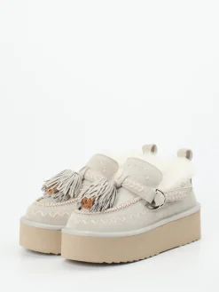 – Plateau-Loafer aus Veloursleder-Elena Iachi Hot