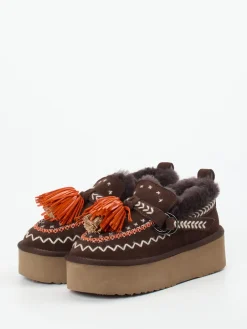 – Plateau-Loafer aus Veloursleder-Elena Iachi Discount