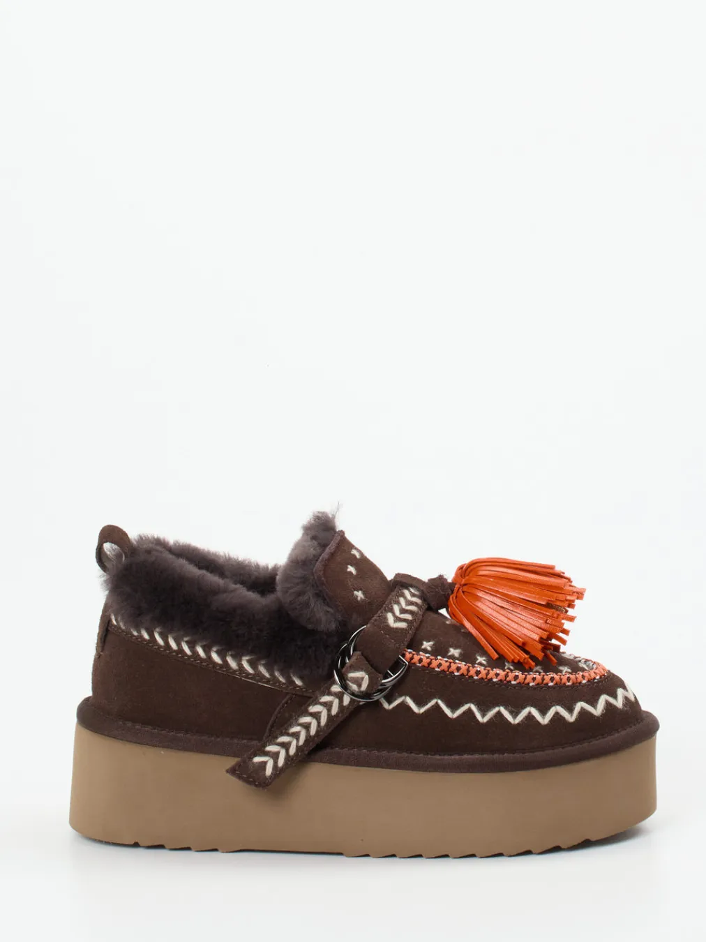 – Plateau-Loafer aus Veloursleder-Elena Iachi Discount