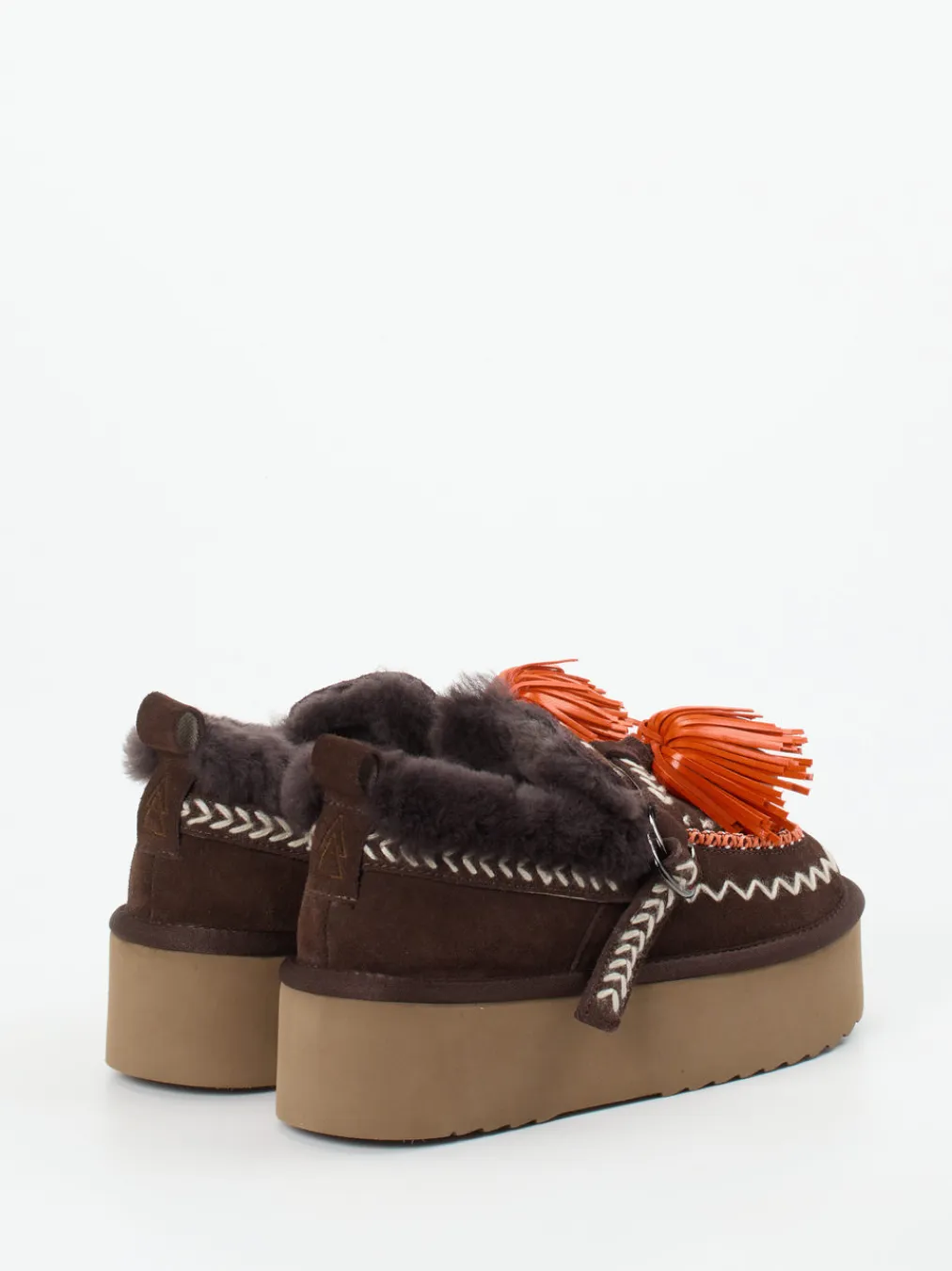 – Plateau-Loafer aus Veloursleder-Elena Iachi Discount