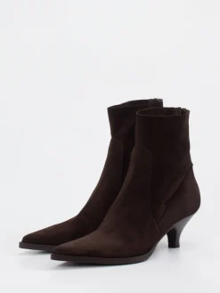 – Stiefelette aus Veloursleder Dunkel-Elena Iachi Best