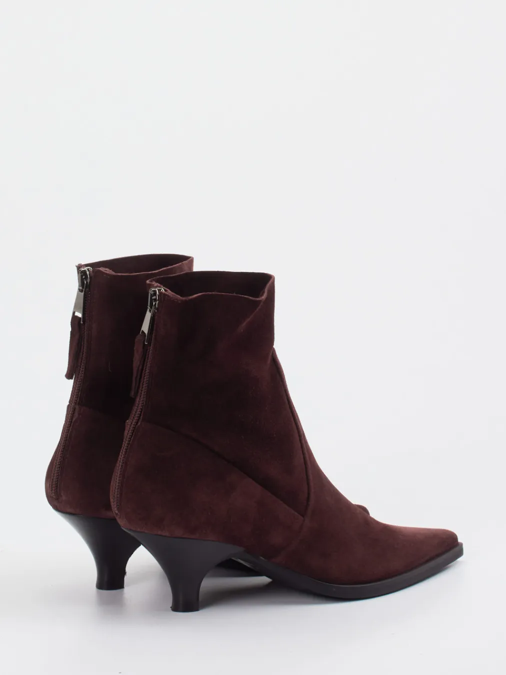 – Stiefeletten aus Veloursleder Dunkel-Elena Iachi Outlet
