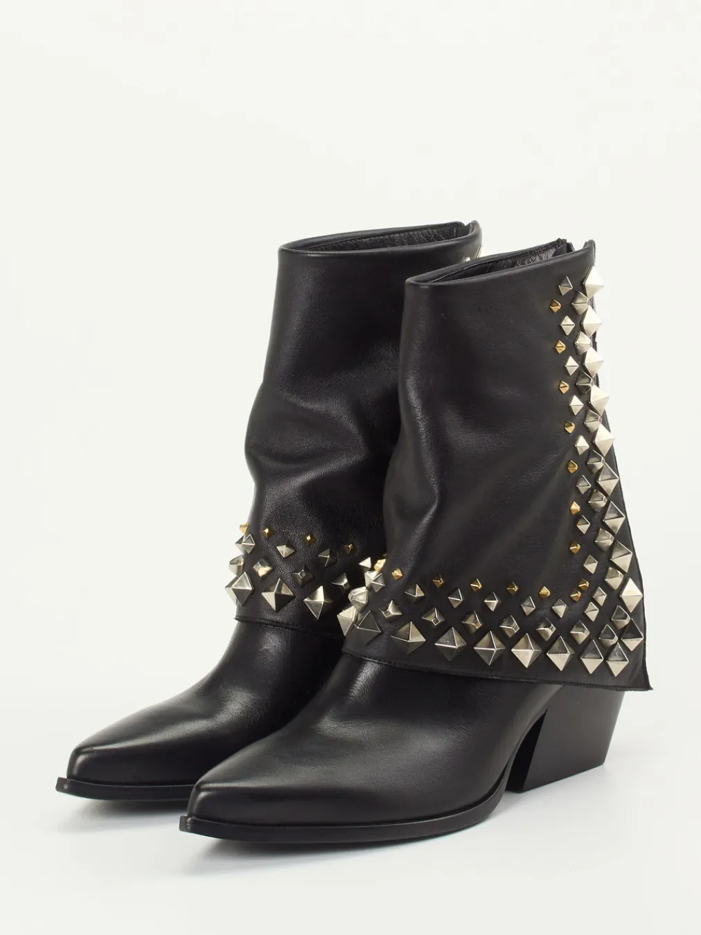 – Western-Stiefeletten aus Kalbleder-Elena Iachi New