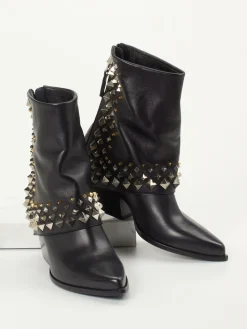 – Western-Stiefeletten aus Kalbleder-Elena Iachi New