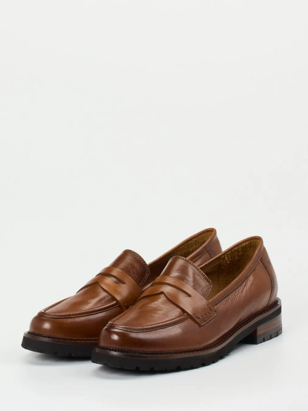 – Loafer aus Kalbleder in Cognac-Everybody Discount
