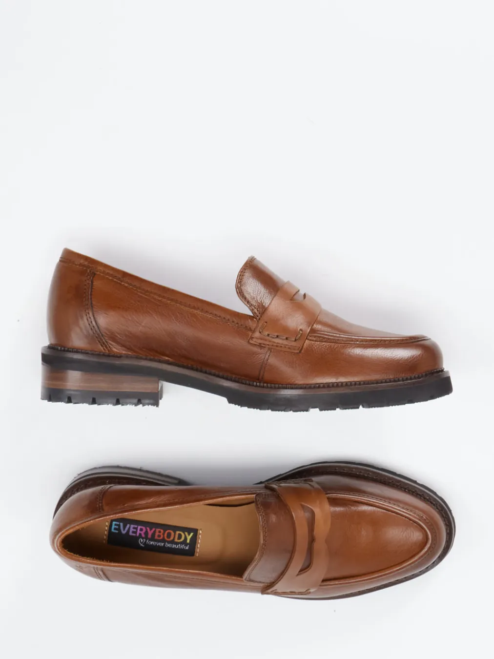 – Loafer aus Kalbleder in Cognac-Everybody Discount
