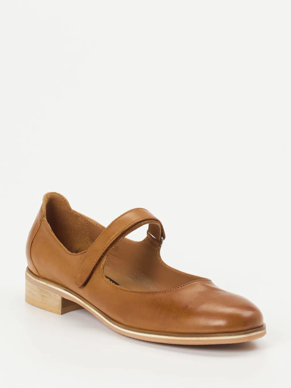– Mary Janes aus Kalbleder cognacfarben-Everybody Outlet