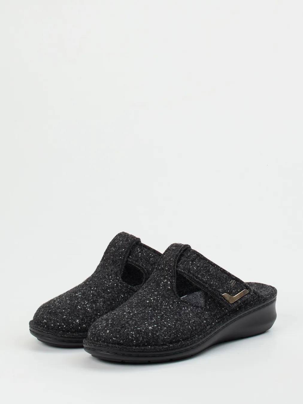 – Komfort-Pantoletten aus Filz anthrazit-Finn Comfort Clearance