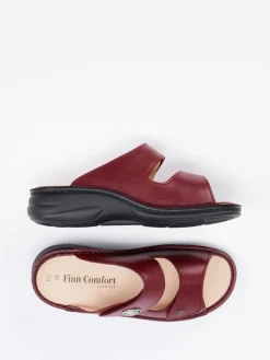 – Komfort-Pantolette aus Kalbleder Bordeaux-Finn Comfort Online
