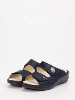 – Komfort-Pantolette aus Leder Dunkel-Finn Comfort Hot