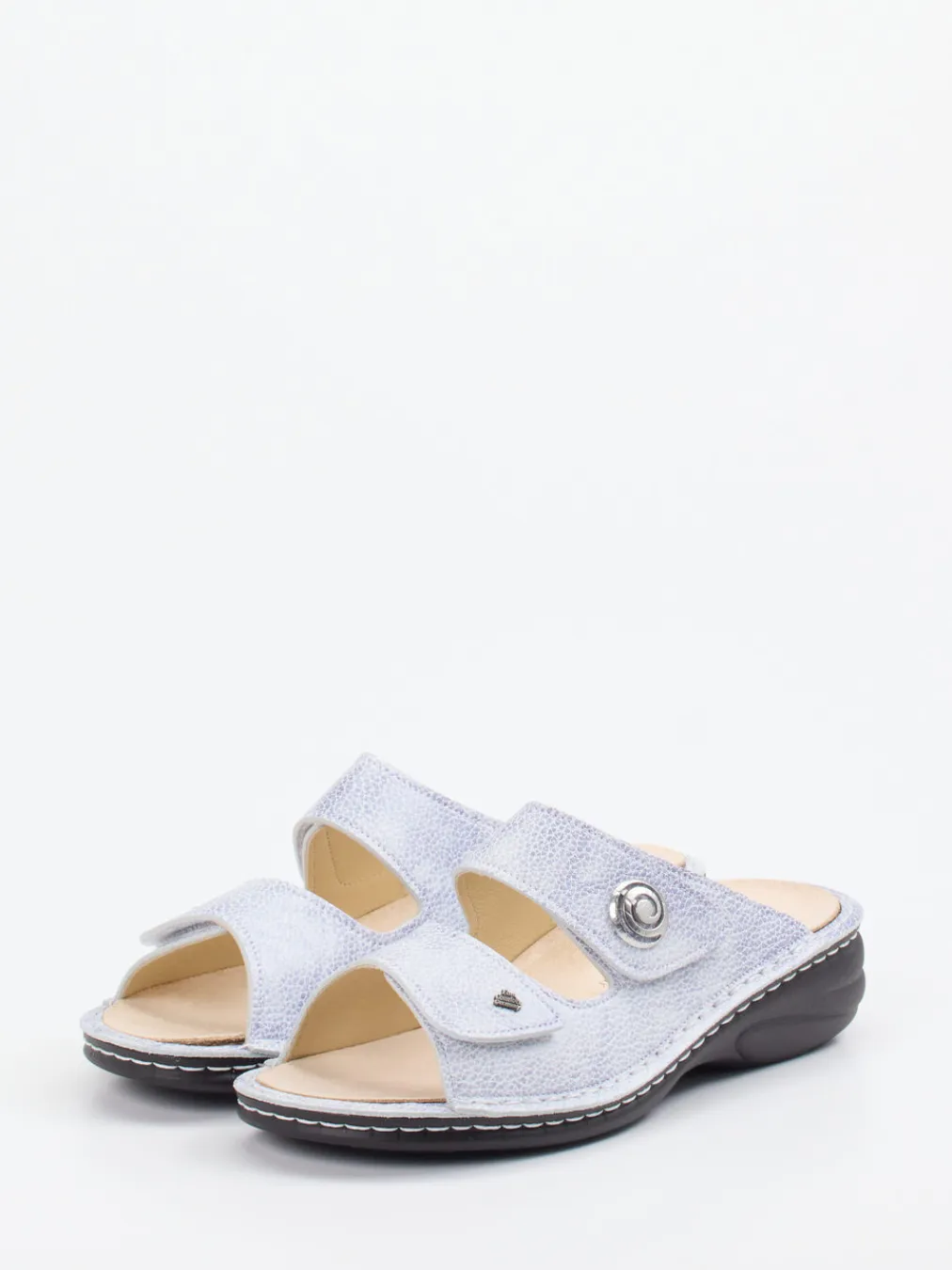 – Komfort-Pantolette aus geprägtem Leder-Finn Comfort Clearance