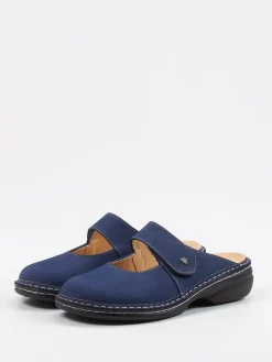 – Komfort-Pantolette aus Nubukleder Marine-Finn Comfort Best