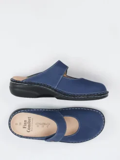 – Komfort-Pantolette aus Nubukleder Marine-Finn Comfort Best