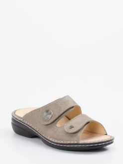 – Komfort-Pantolette aus Kalbleder taupe-Finn Comfort Clearance