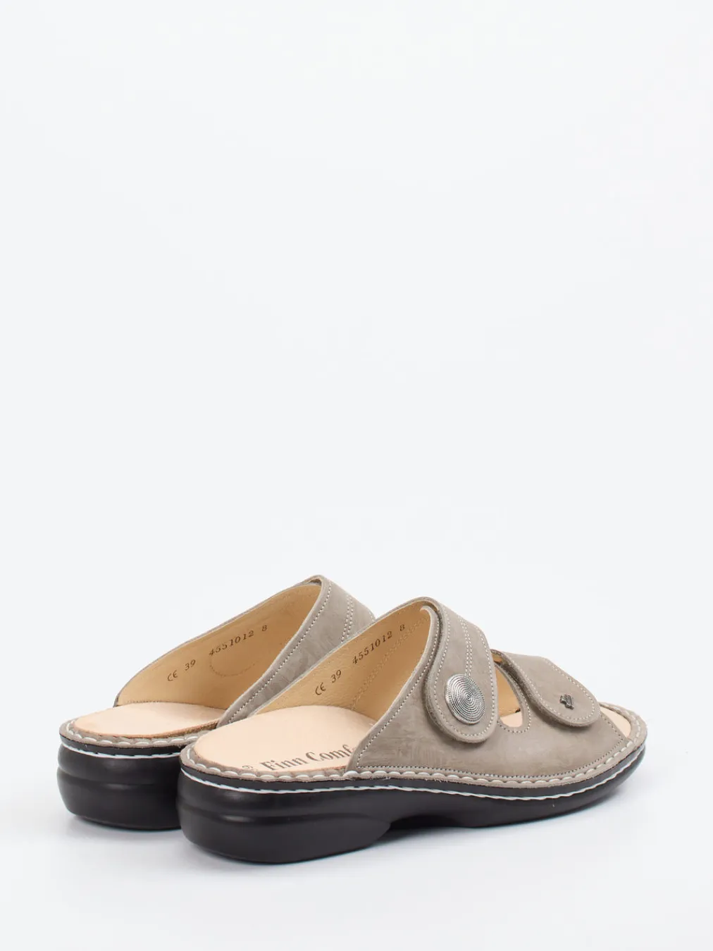 – Komfort-Pantolette aus Kalbleder taupe-Finn Comfort Clearance