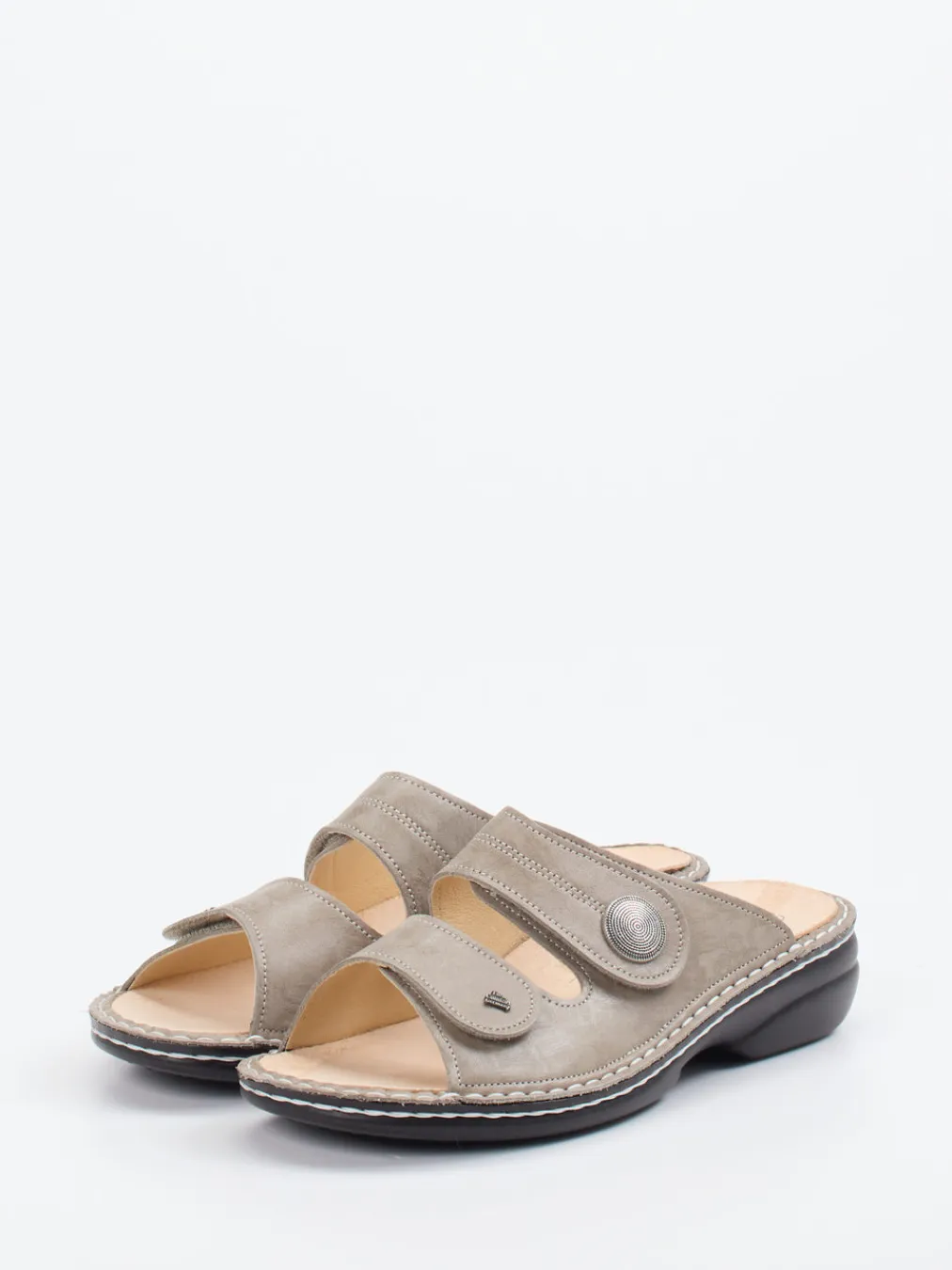 – Komfort-Pantolette aus Kalbleder taupe-Finn Comfort Clearance