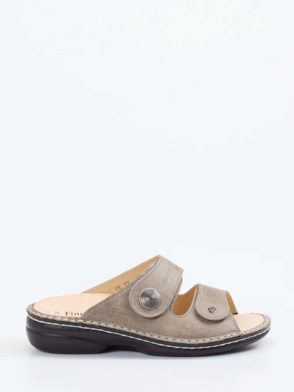 – Komfort-Pantolette aus Kalbleder taupe-Finn Comfort Clearance