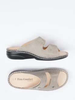 – Komfort-Pantolette aus Kalbleder taupe-Finn Comfort Clearance