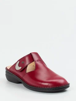 – Komfort-Pantolette aus Kalbleder Bordeaux-Finn Comfort Outlet