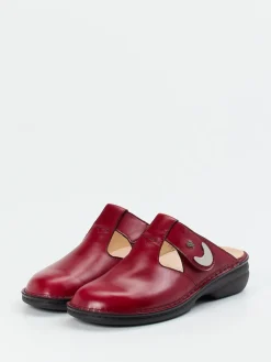 – Komfort-Pantolette aus Kalbleder Bordeaux-Finn Comfort Outlet