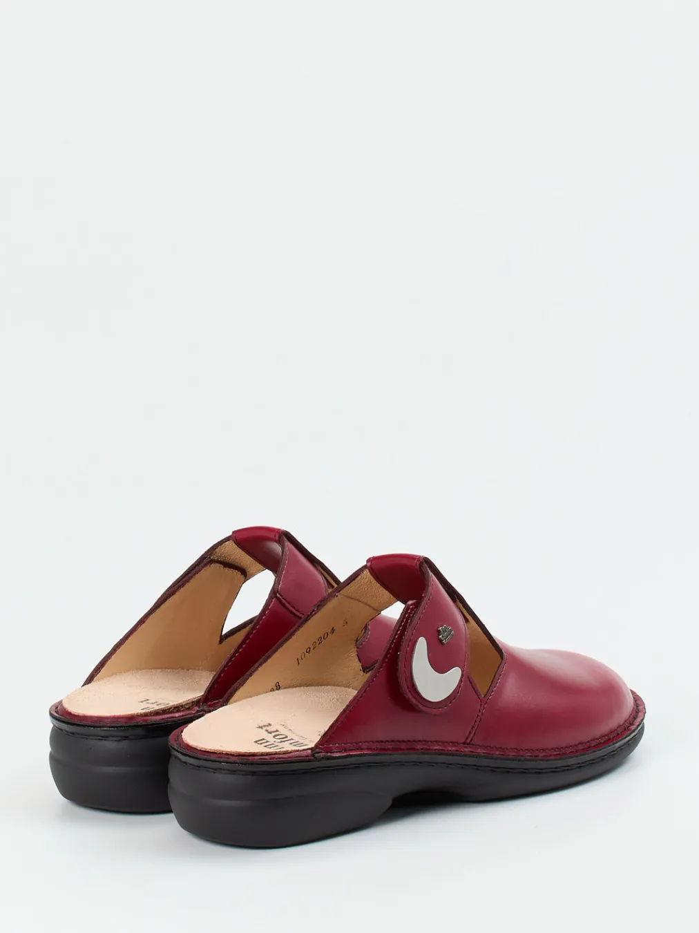– Komfort-Pantolette aus Kalbleder Bordeaux-Finn Comfort Outlet