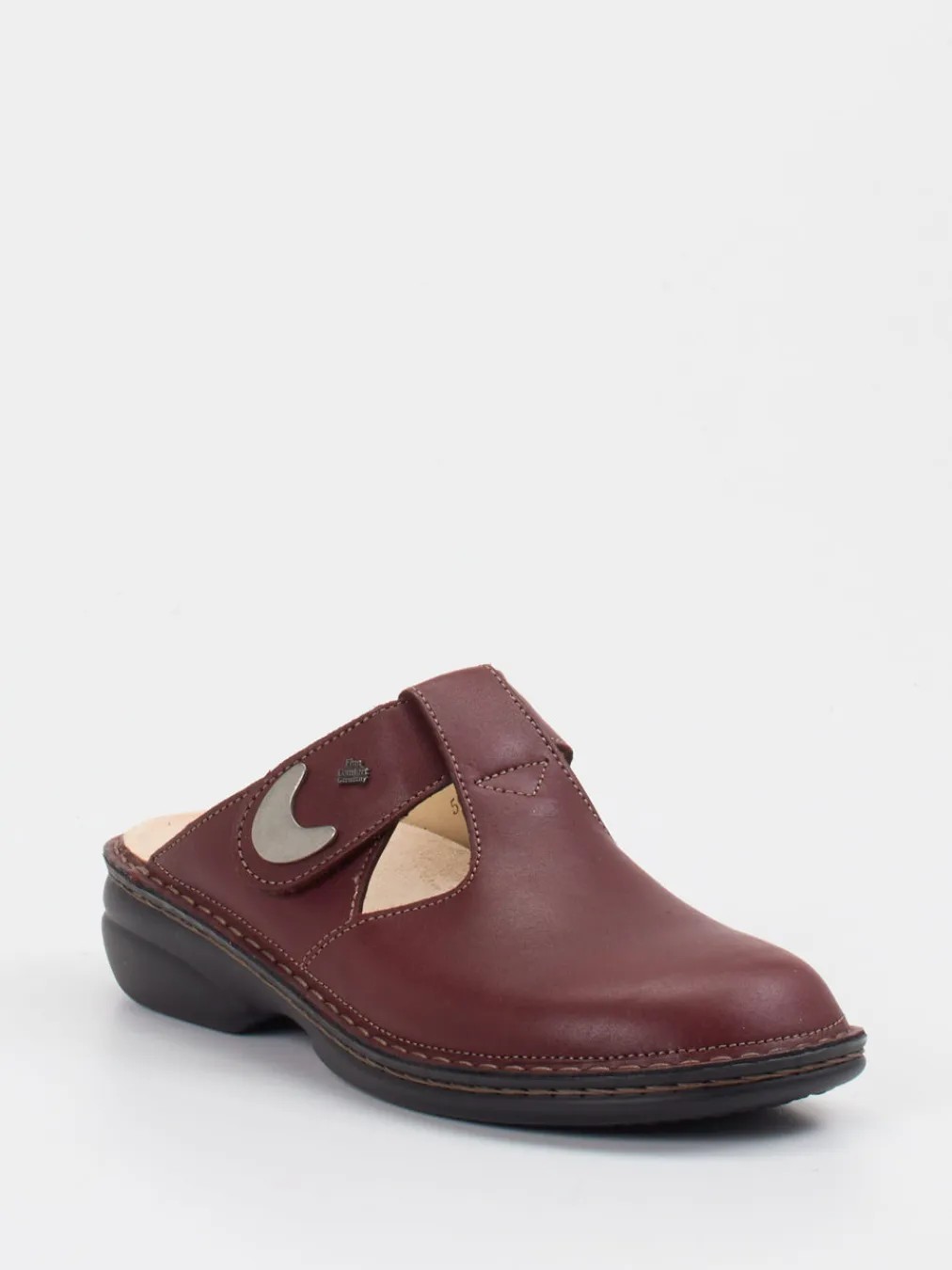 – Komfort-Pantolette aus Kalbleder bordeaux-Finn Comfort Outlet
