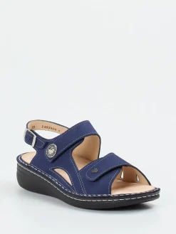 – Komfortsandale aus Nubukleder Marine-Finn Comfort Hot