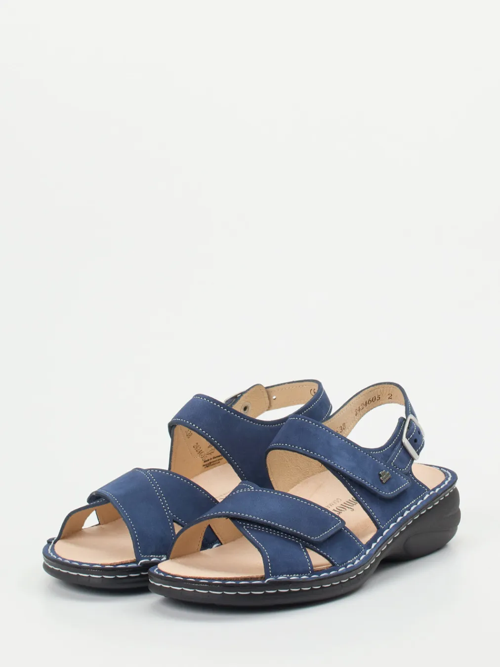 – Komfortsandale aus Nubukleder Marine-Finn Comfort Sale