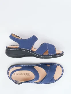– Komfortsandale aus Nubukleder Marine-Finn Comfort Sale