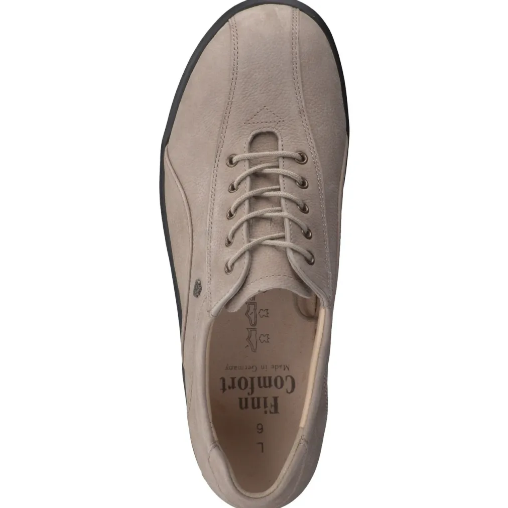– Komfort-Schnürschuhe aus Nubukleder Beigegrau-Finn Comfort Discount