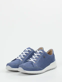 – Komfort-Sneaker aus Nubukleder jeans-Finn Comfort Clearance