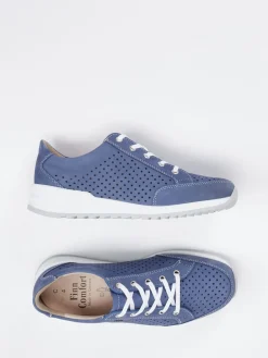 – Komfort-Sneaker aus Nubukleder jeans-Finn Comfort Clearance