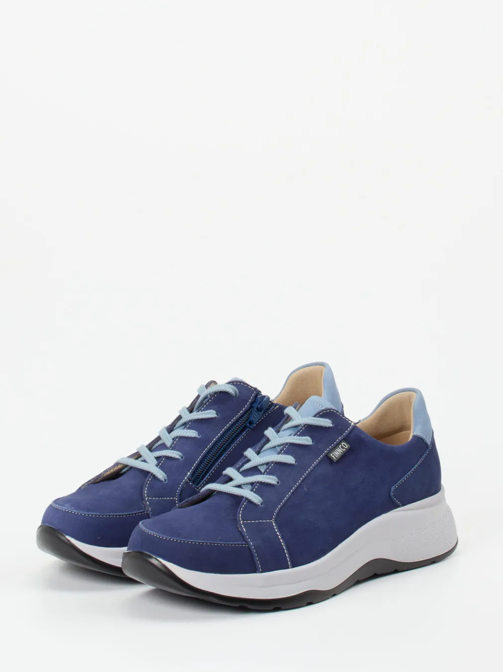 – Komfort-Sneaker aus Nubukleder Marine-Finn Comfort Hot